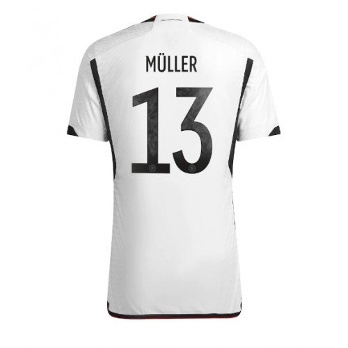 Fotballdrakt Herre Tyskland Thomas Muller #13 Hjemmedrakt VM 2022 Kortermet